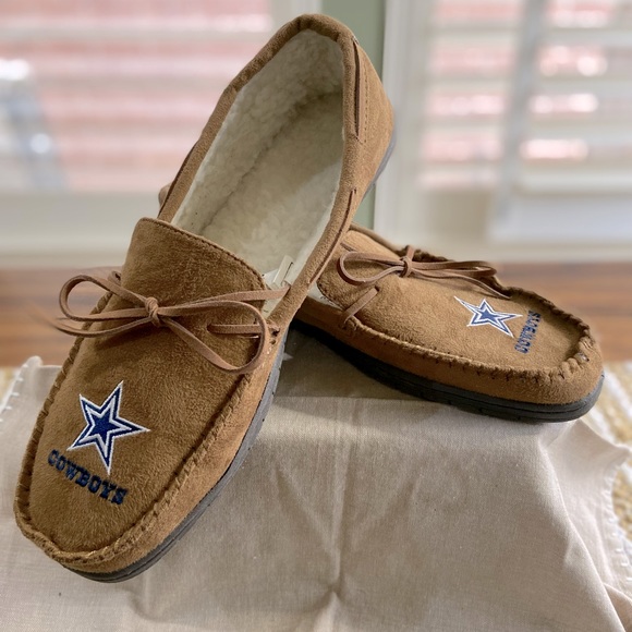 FOCO Dallas Cowboy’s Moccasin Slippers / Size Large = 11-12 size - Picture 2 of 9